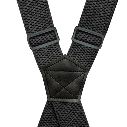 Heavy Duty Work Suspenders - X-Back 4 Plastic Gripper
