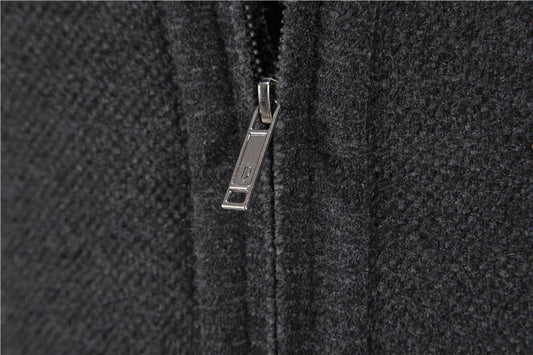 Cardigan chaud à fermeture éclair pour homme