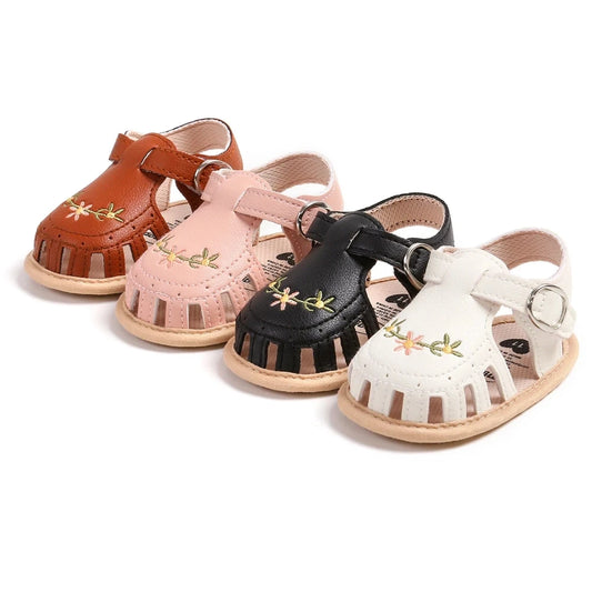 Summer Lightweight Floral Soft Sole Newborn Jelly Sandals