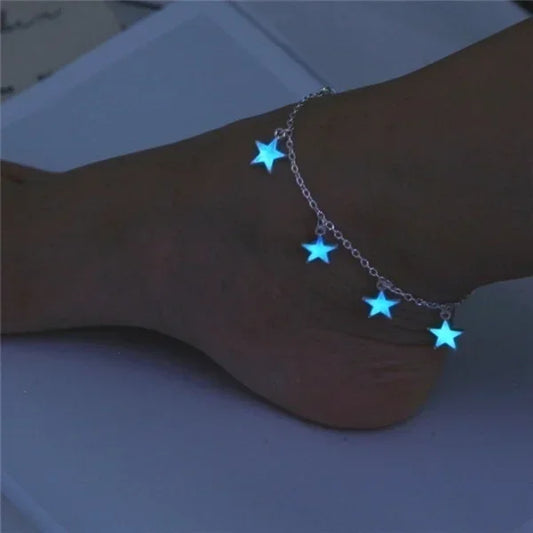 Women's luminous ankle chains