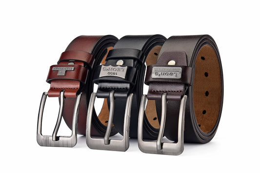 Casual Leather Jeans Belt for Men