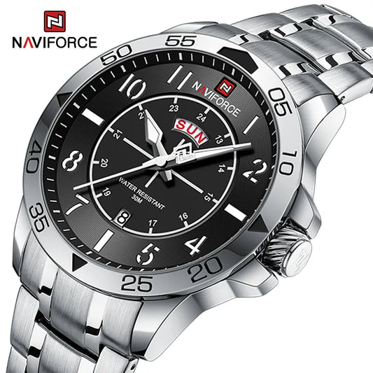 Man's Quartz Wristwatch - Waterproof Stainless Steel Watches