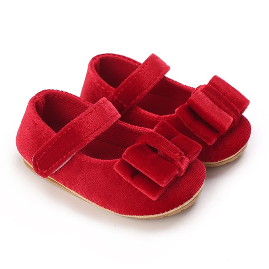 Baby Girl Shoes Soft Sole PU Leather Bow Prewalker Walking Shoes