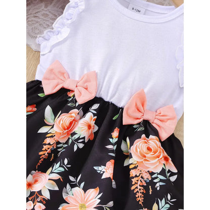 Summer Long Skirt Sleeveless Printed Dress