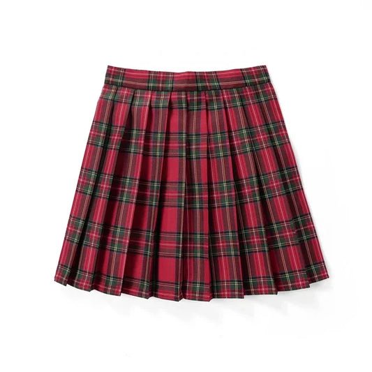 Women's High Waist Golf Mini Plus Size Plaid Skirt