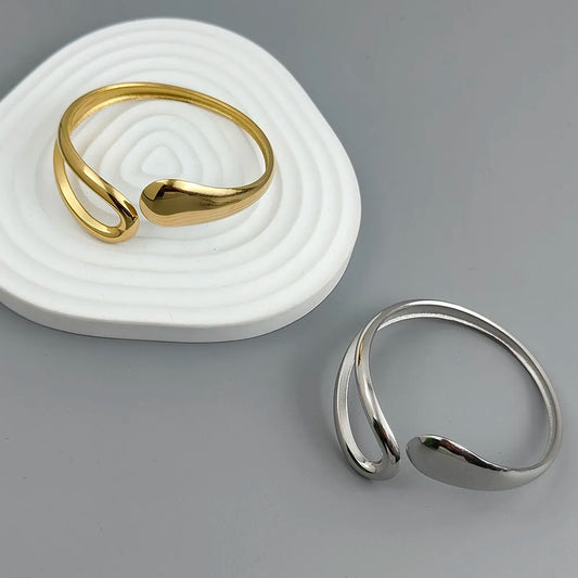 316L Stainless Steel Gold Rings For Women