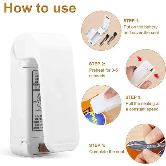 Portable Mini Heat Sealer - Food Bag Closure
