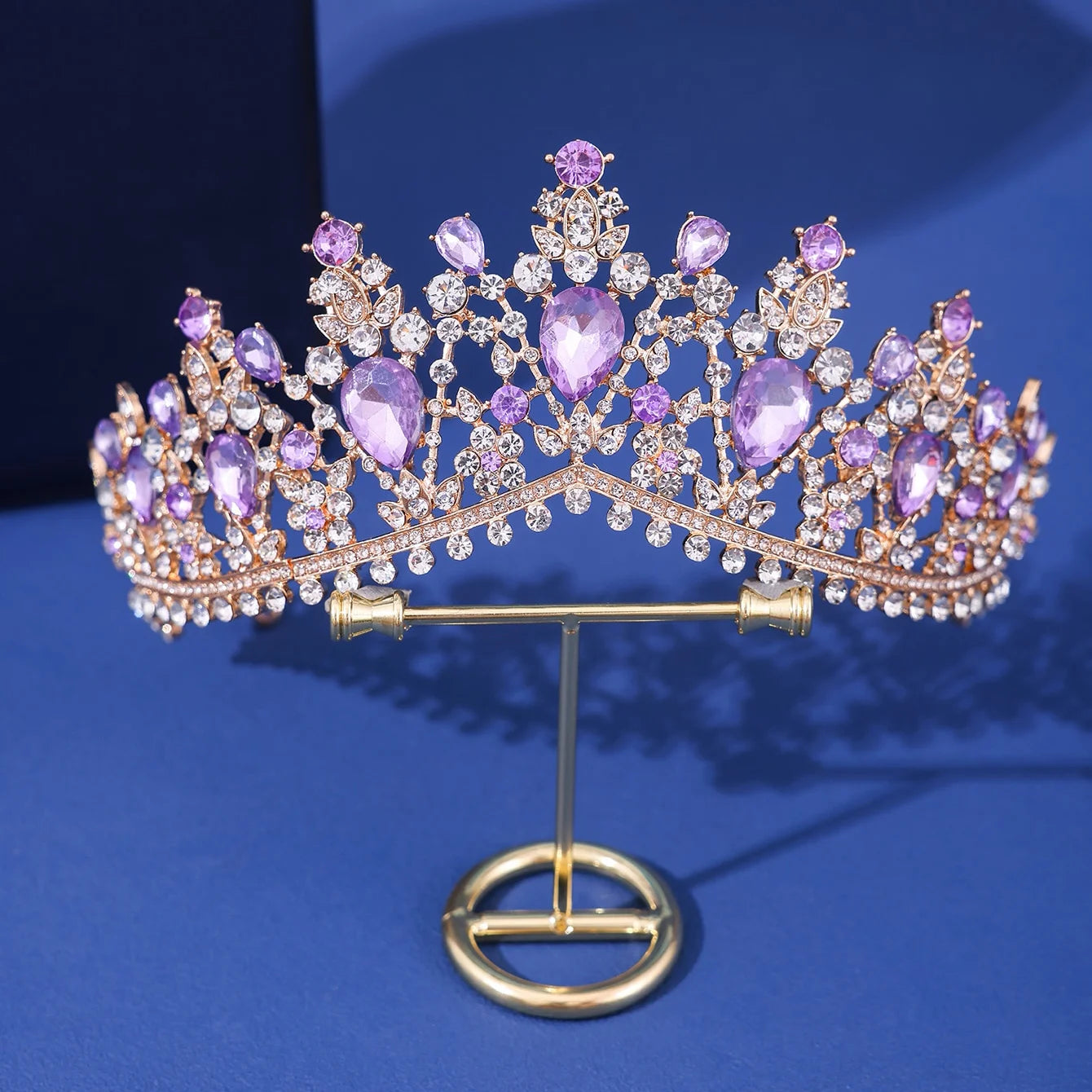 Kristallkronen-Haarreif – Strass-Brauttiara für Damen