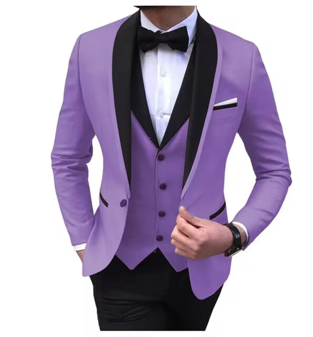 Costume de mariage slim 3 pièces pour hommes