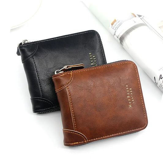 Men's PU Wallet with Coin Pocket & Multi-card Holder