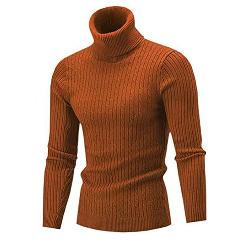 Slim Fit Turtleneck Knitted Sweater
