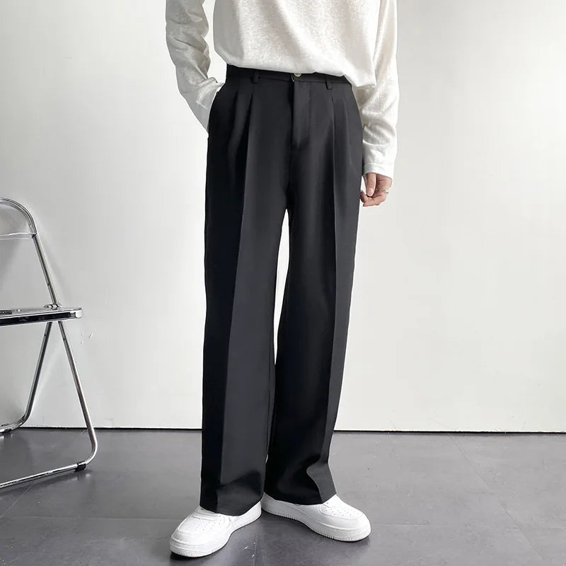 Trendy Korean Business Casual Wide-Leg Pants