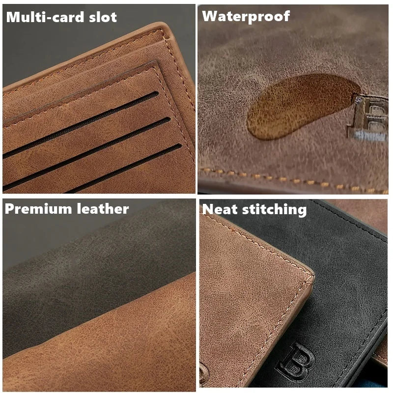 Men Synthetic Leather Thin Wallets