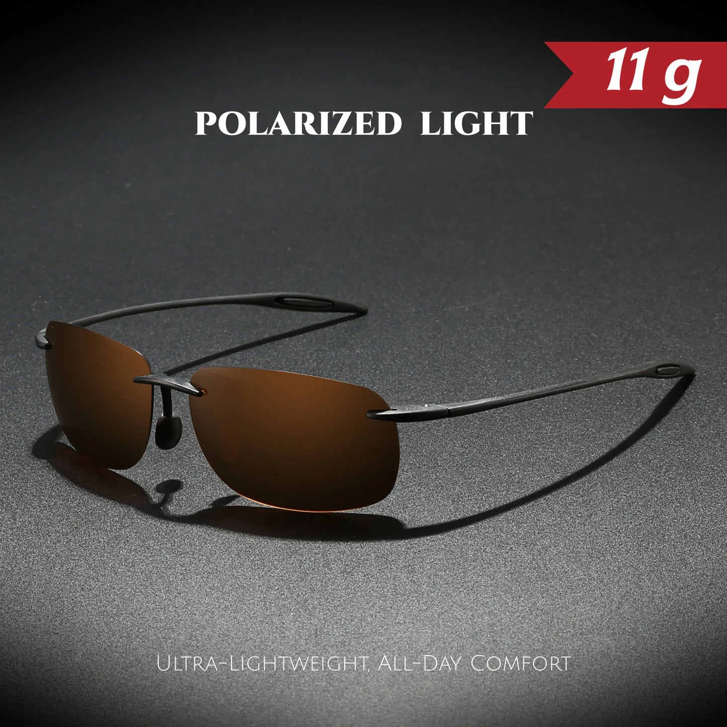 Unisex Frameless Polarized Aviator Sunglasses