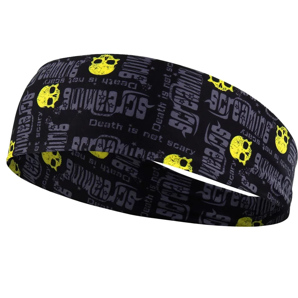 Unisex Gothic Tennis Fitness Skull Sweatband