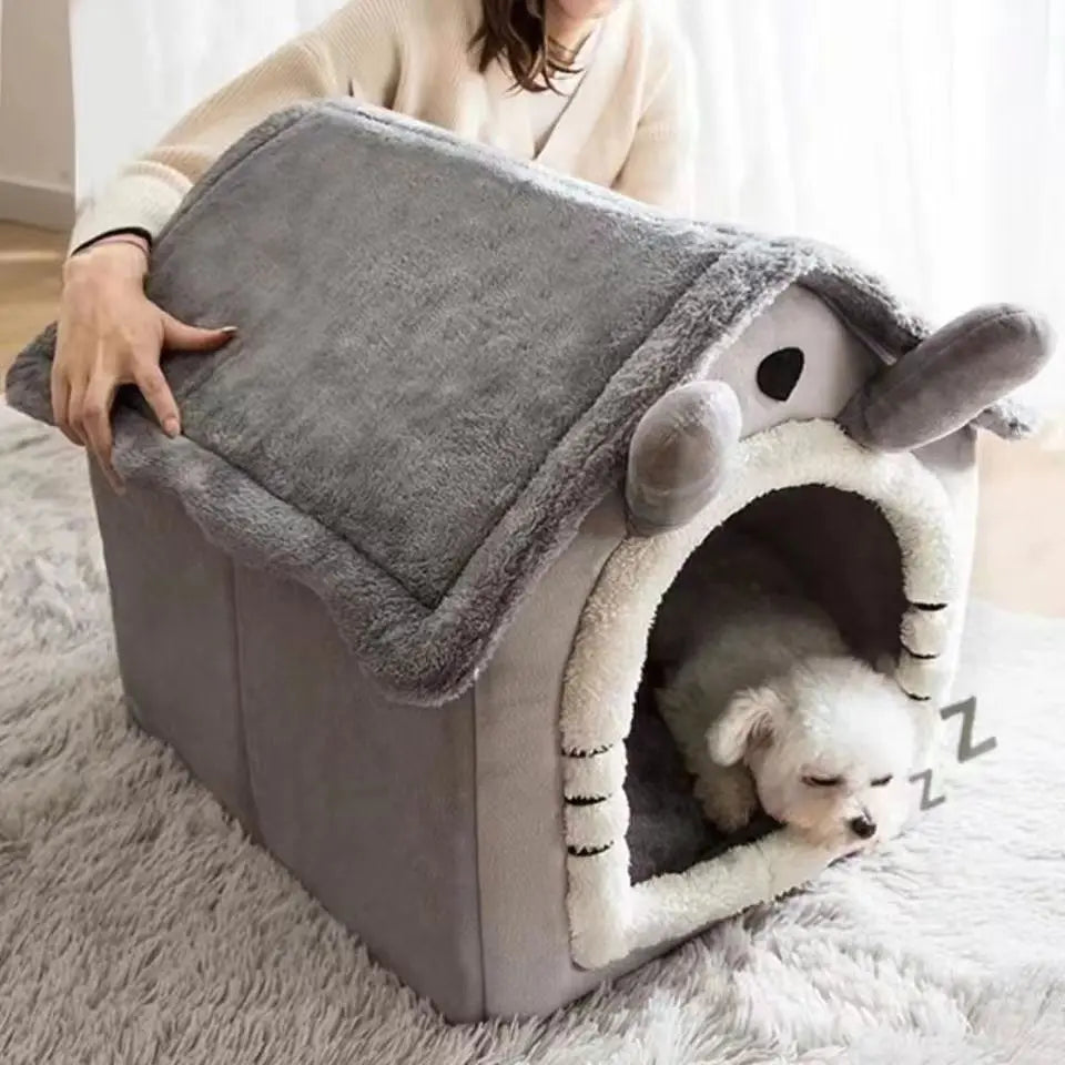 Washable Teddy Winter Warm Pet House Bed