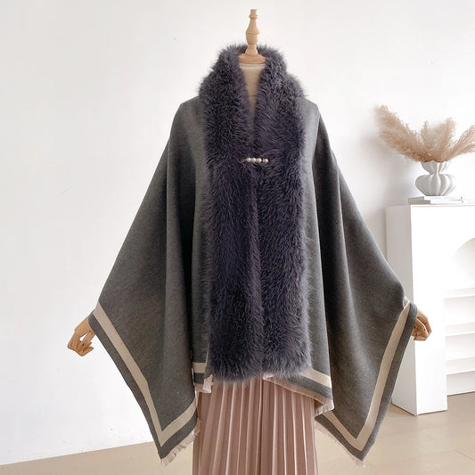 wool ruana cloak