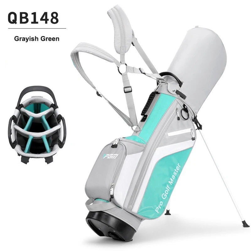Women’s golf backpack style carry bag with stand base