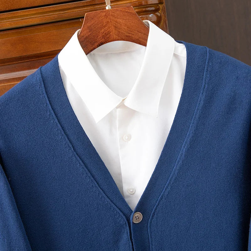 BROWON Classic V-Neck Cardigan