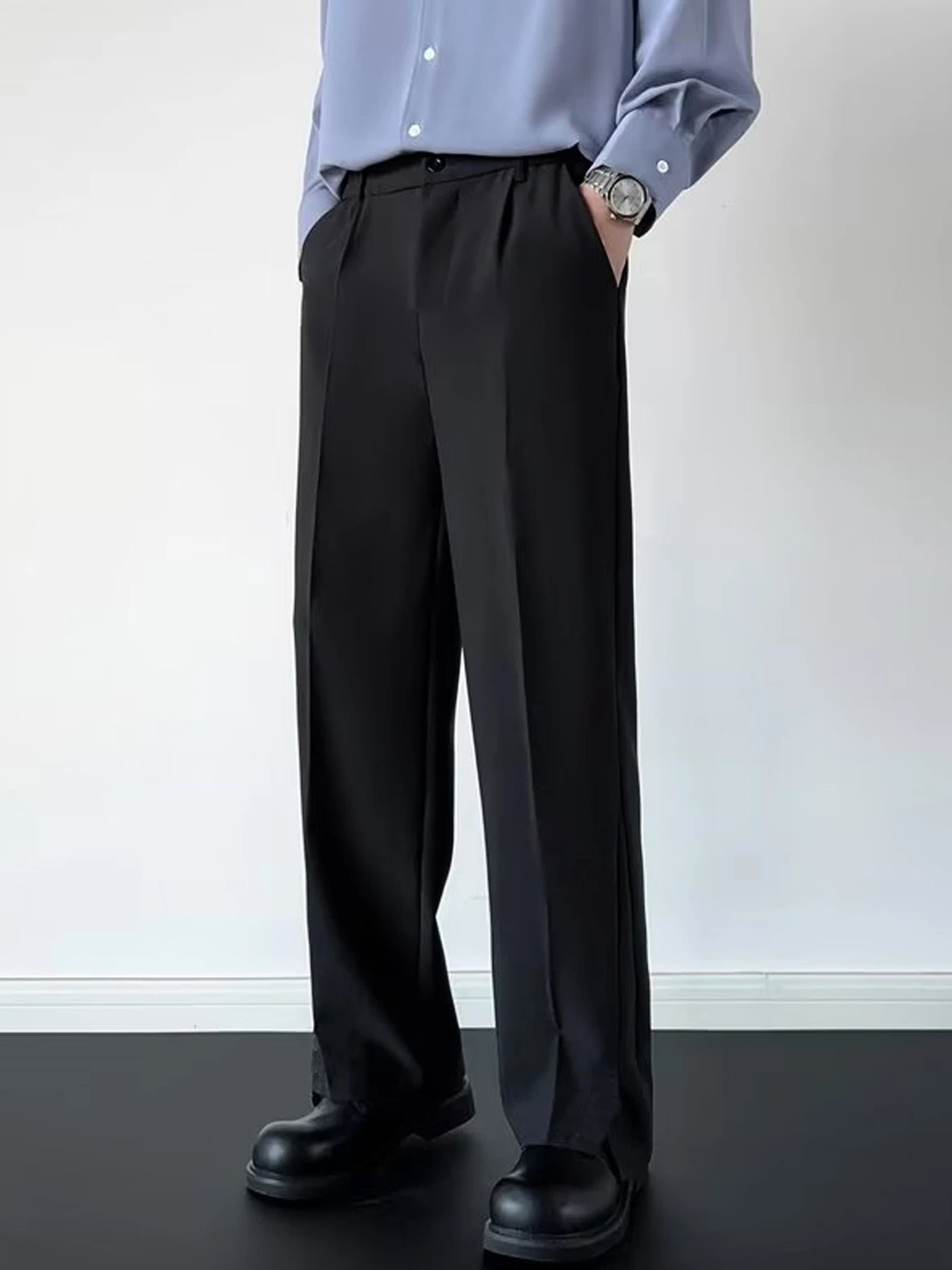 Korean Trendy Slim Fit Drape Pants
