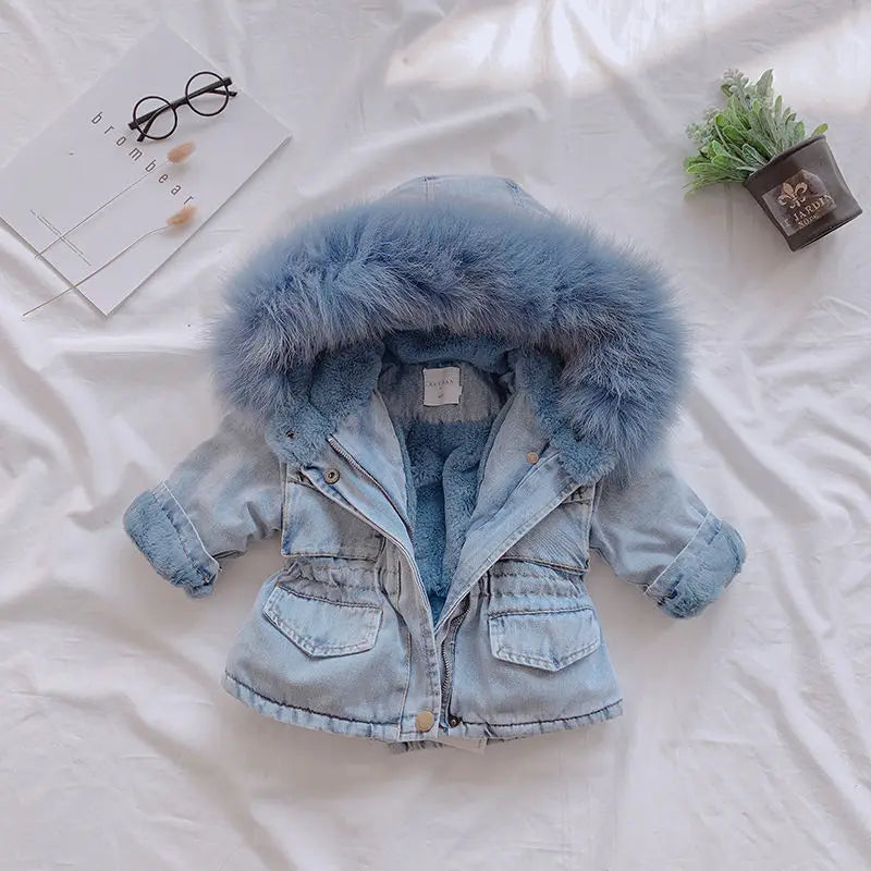hooded denim jacket