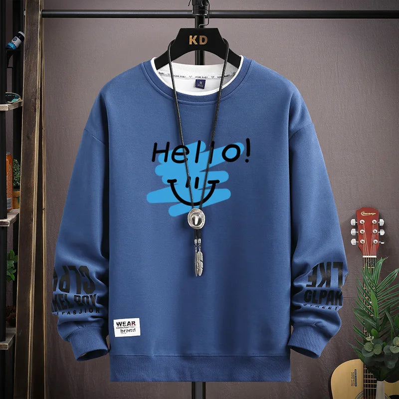 Men's Spring/Autumn Japan Cartoon Cat Sweatshirt