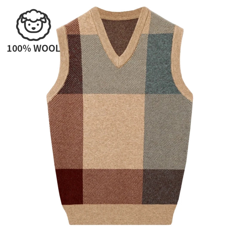v neck vest sweater