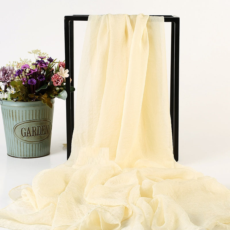 Foulard d'été en soie pour femme, châle de protection solaire
