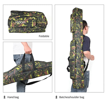 1.3m/1.5m Foldable Double-Layer Fishing Bag - Outdoor Rod Storage Kit
