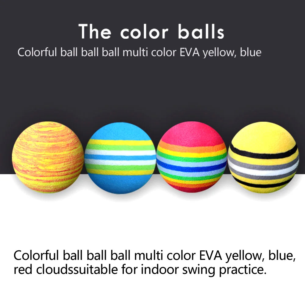 10PCS Foam Sponge Practice Golf Balls - Indoor/Outdoor
