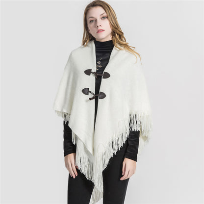 Cardigan ample d'hiver long sans manches pour femmes, chapeau Poncho