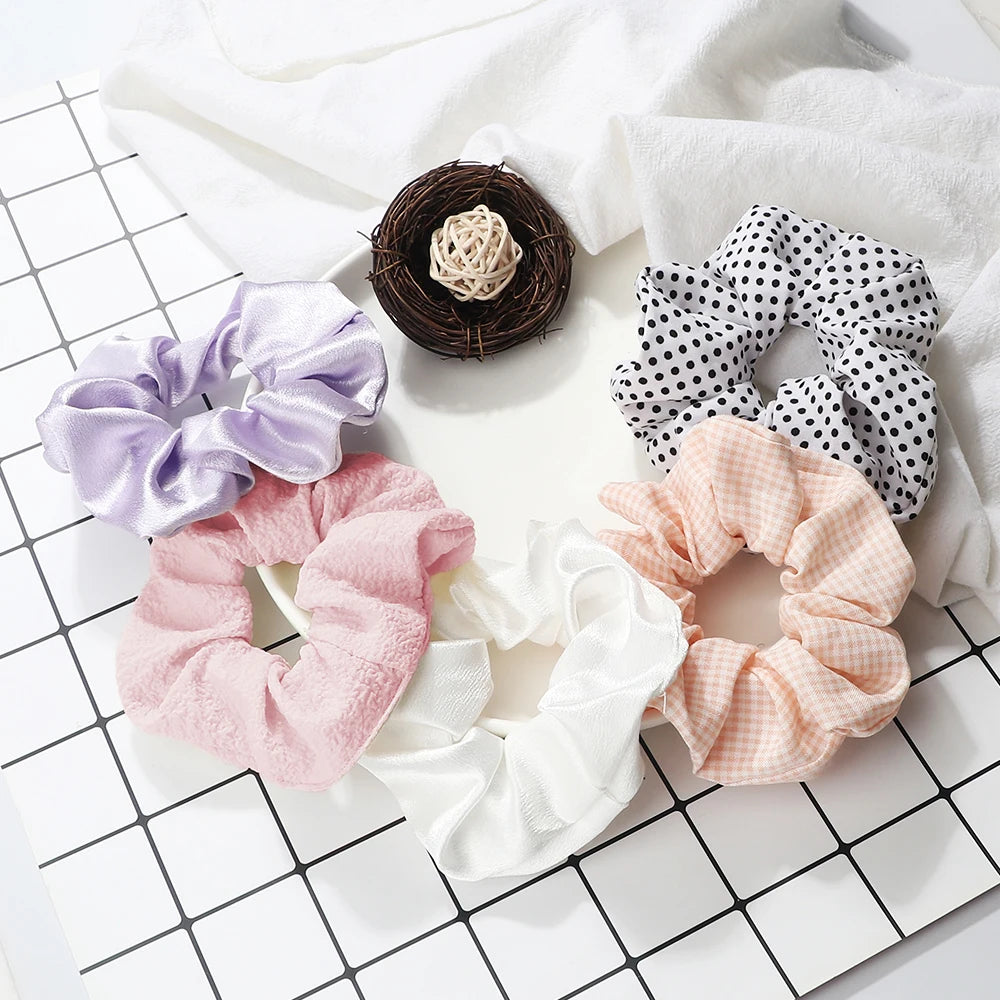 16 Pcs/Set Solid Color Bowknot Hairclips Girls Cute Print Hair Safe Clips