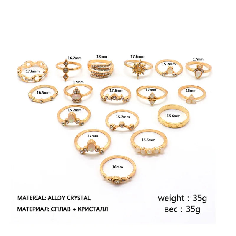 17-piece ring set

