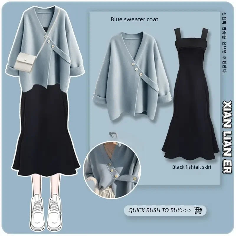 Cozy Knitted Suit Autumn Winter Warmth