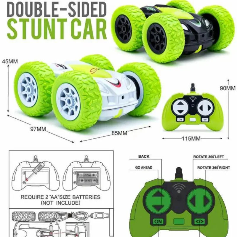 2.4GHz Double-Sided Remote Control Mini RC Stunt Car