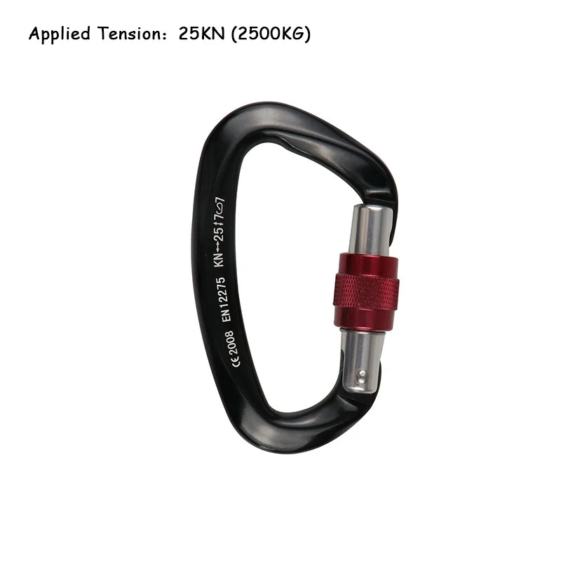 25KN Professional Climbing Carabiner D Shape Safety Lock
