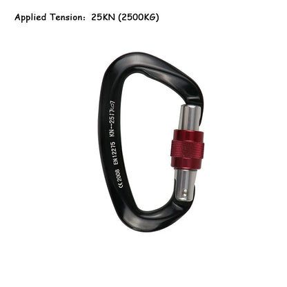 25KN Professional Climbing Carabiner D Shape Safety Lock
