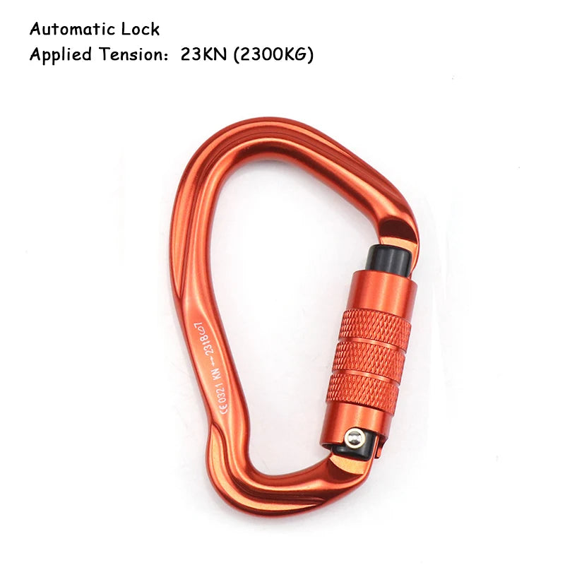25KN Professional Climbing Carabiner D Shape Safety Lock
