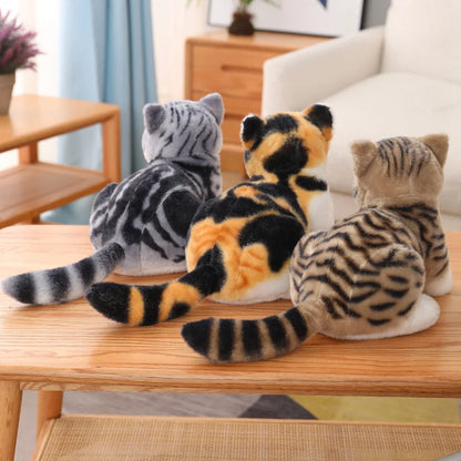 26cm Stuffed Lifelike Cats Plush Toy Shorthair Cute Cat Doll Pet Toys