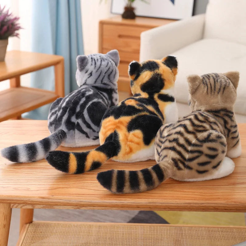 26cm Stuffed Lifelike Cats Plush Toy Shorthair Cute Cat Doll Pet Toys
