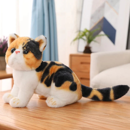 26cm Stuffed Lifelike Cats Plush Toy Shorthair Cute Cat Doll Pet Toys