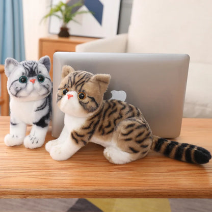 26cm Stuffed Lifelike Cats Plush Toy Shorthair Cute Cat Doll Pet Toys