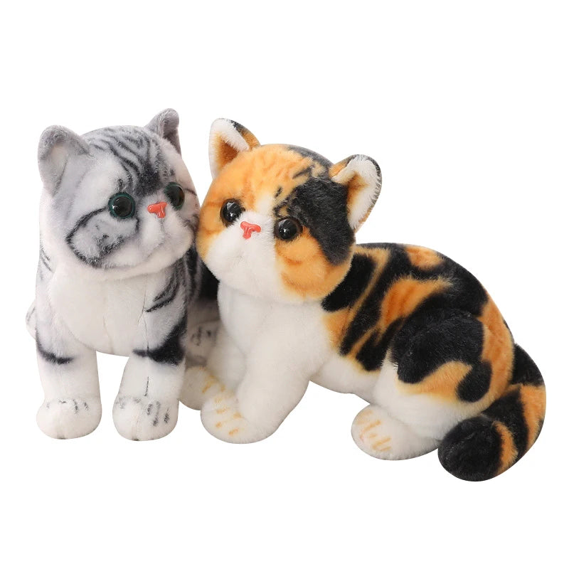 26cm Stuffed Lifelike Cats Plush Toy Shorthair Cute Cat Doll Pet Toys
