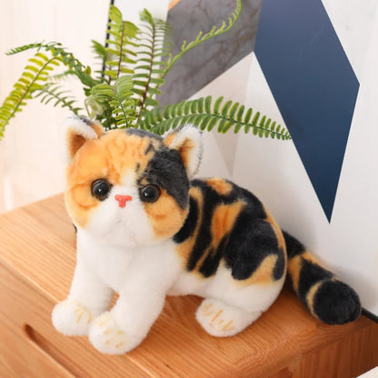 26cm Stuffed Lifelike Cats Plush Toy Shorthair Cute Cat Doll Pet Toys