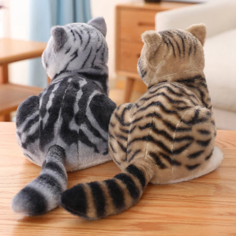 26cm Stuffed Lifelike Cats Plush Toy Shorthair Cute Cat Doll Pet Toys