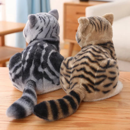 26cm Stuffed Lifelike Cats Plush Toy Shorthair Cute Cat Doll Pet Toys