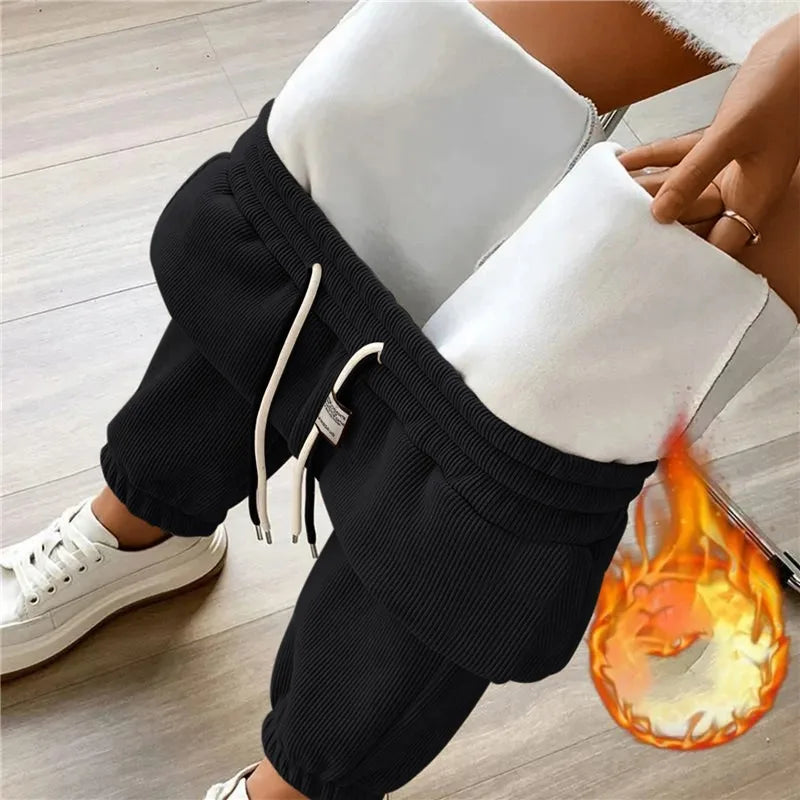 Cozy Plus Size Lamb Fleece Winter Pants