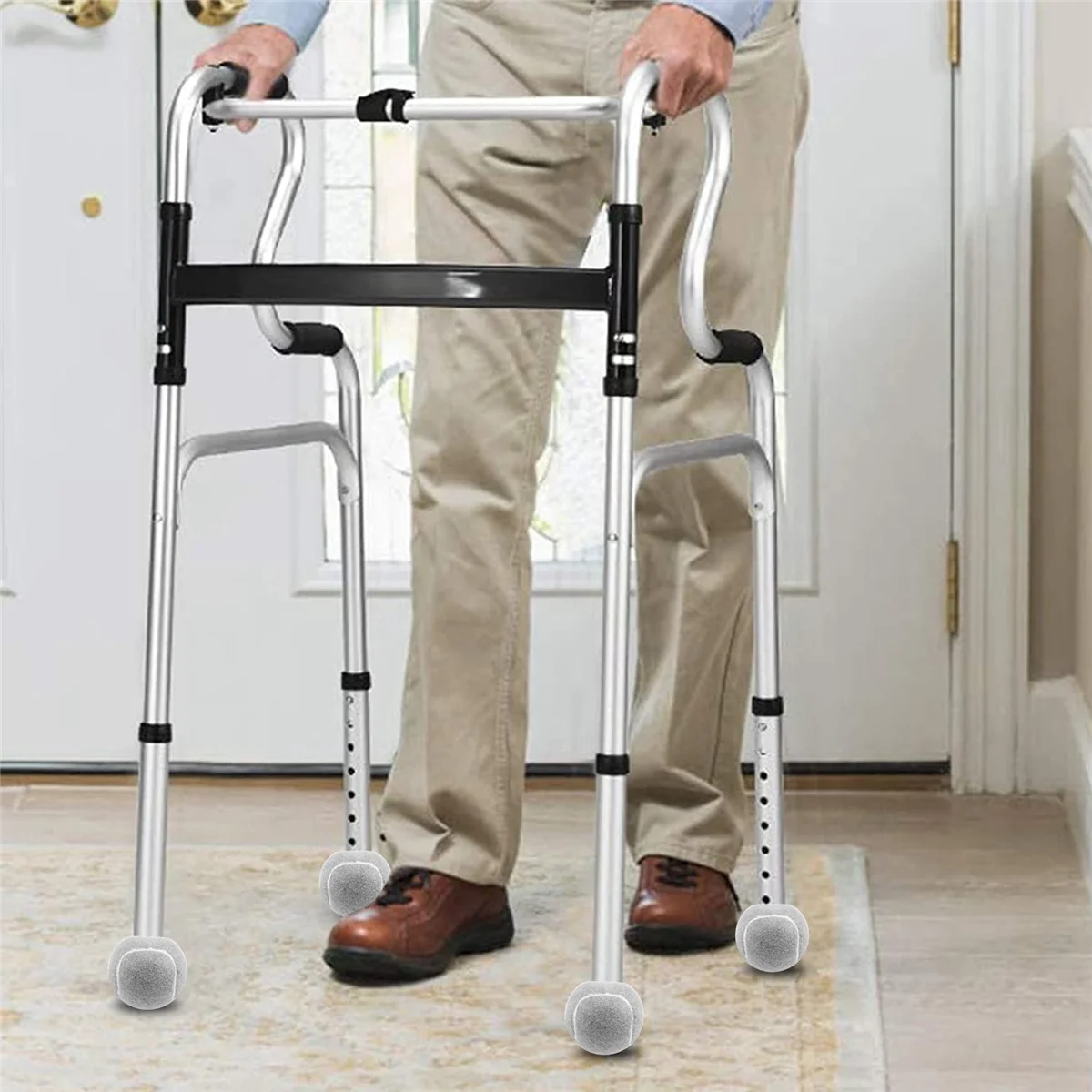 2PCS Precut Walker Tennis Balls for Furniture