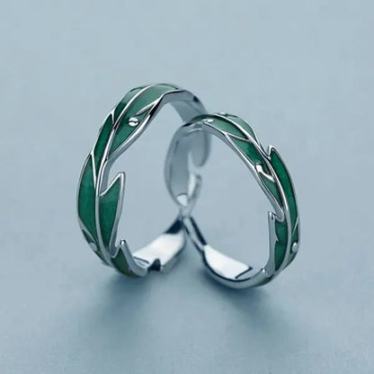 2Pcs Unisex Wedding LoveHeart Ring