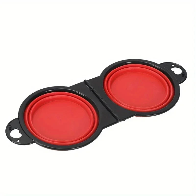 2 In 1 Hangable Outdoor Silicone Foldable Dog Bowl